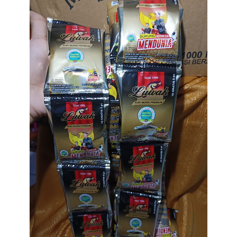 

Kopi Luwak hitam mini 6.5g. per renteng isi 14/15