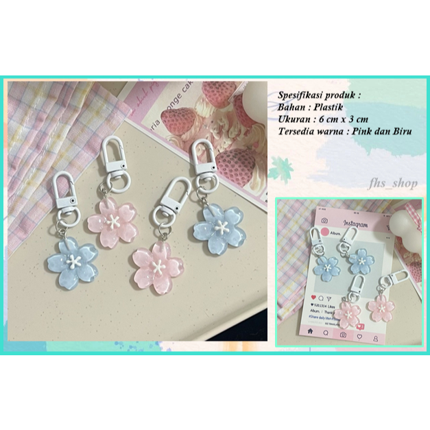 Gantungan Kunci Aesthetic Ganci Aesthetic Gantungan Kunci Lucu Gantungan Kunci Bunga Sakura