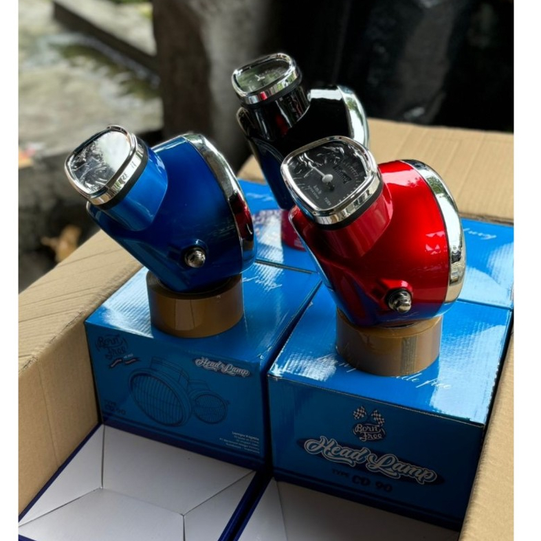 BATOK LAMPU DEPAN CD S90 UKURAN 5,75 INCH LIS CHROME DETAIL ORI PNP DAYMAKER BILED JUTE