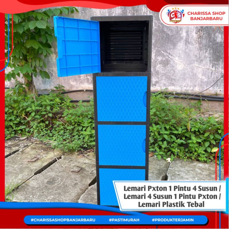 Lemari Pxton 1 Pintu 4 Susun / Lemari 4 Susun 1 Pintu Pxton / Lemari Plastik Tebal 4 Susun Anti Raya