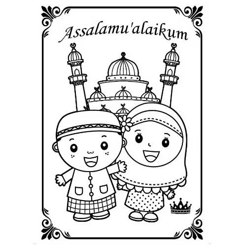 

kertas mewarnai muslim banyak gambar