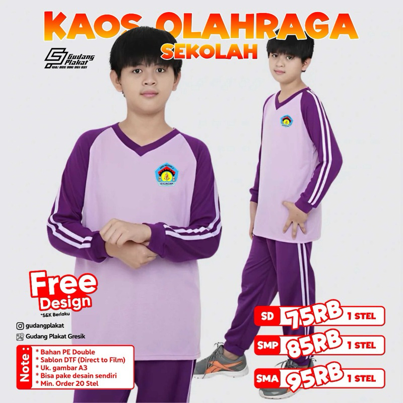 KAOS OLAHRAGA SEKOLAH SERAGAM OLAHRAGA SEKOLAH CUSTOM MURAH