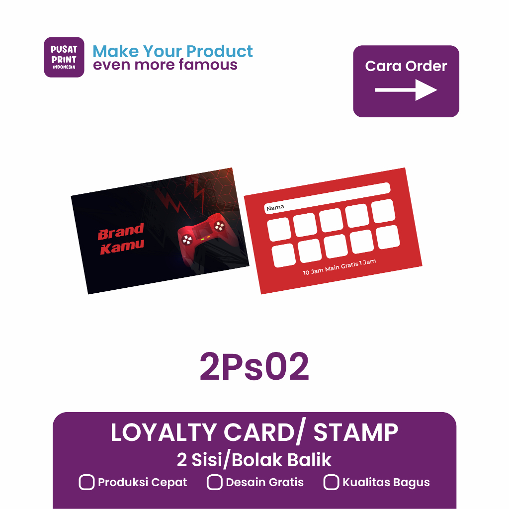 

Kartu Custom - Kartu Member - Loyalty Card - PS card - Kartu PS - Kode:2Ps02