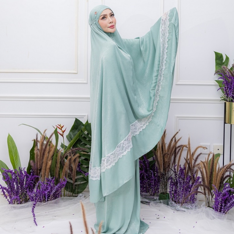 Zzura Safa Mukena Dewasa Mewah Silk Premium 2in1 Marwah Series
