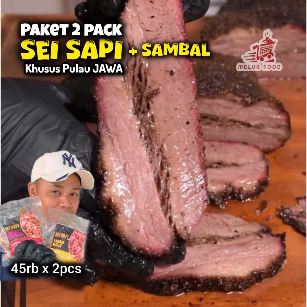 

Sei Sapi 2pack x 44rb MELUR FOOD Daging Asap Juicy Khas Kupang NTT Sudah Free Sambal Cumi, Korek