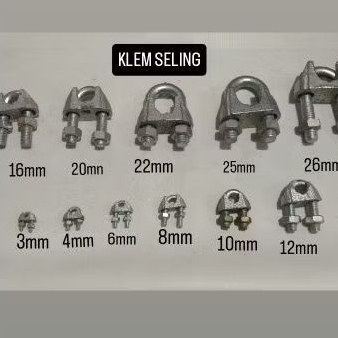 Klem Seling/ klem Kabel Seling Besi 3mm-10mm