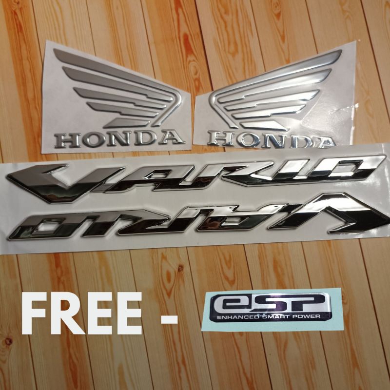 EMBLEM TIMBUL HONDA VARIO LED OLD SET WINGS GARUDA/LOGO TIMBUL VARIO LED OLD