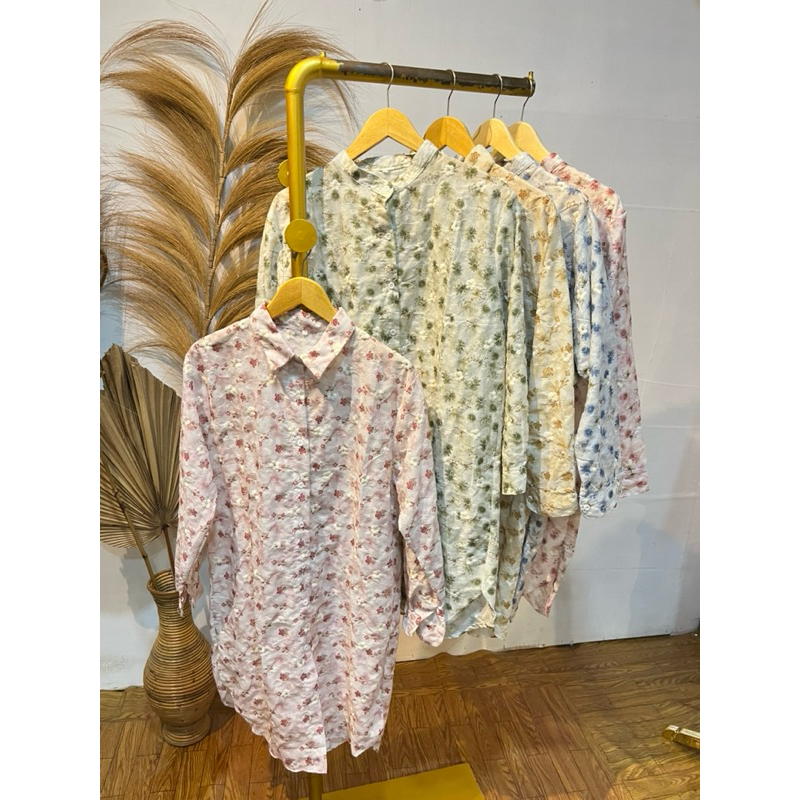 Tunik katun motif bunga