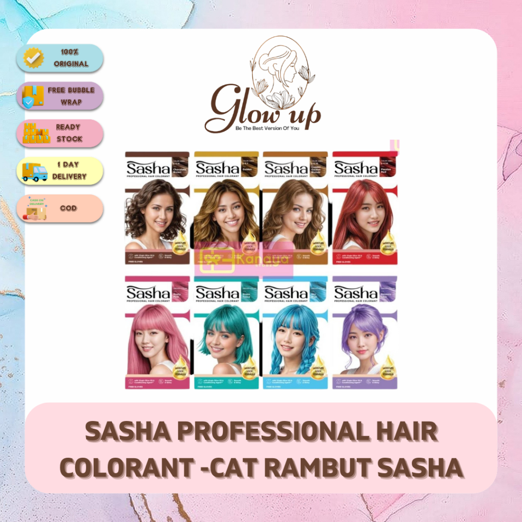 Sasha Professional Hair Colorant -Cat Rambut Sasha