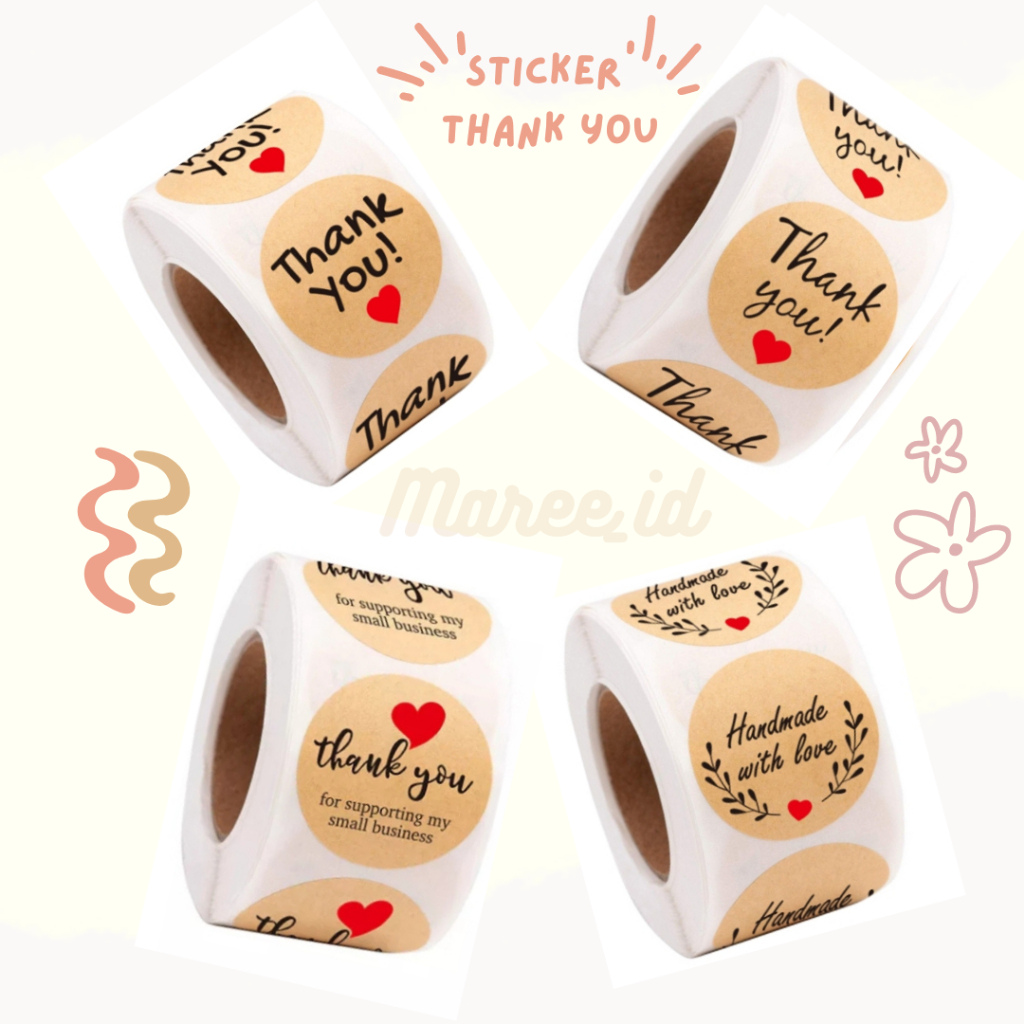 

Sticker Thank You / Sticker Thank You 500 Pcs