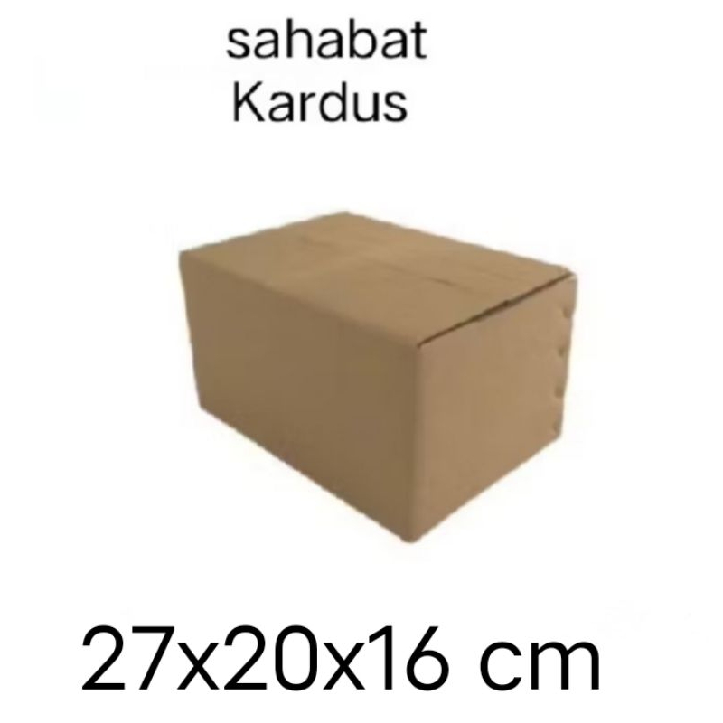 

kardus box Ukuran 27x20x16 cm single wall polos