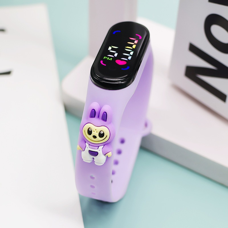 Jam Tangan Kartun Labubu Anak-anak Jam Digital Layar Sentuh Anti Air