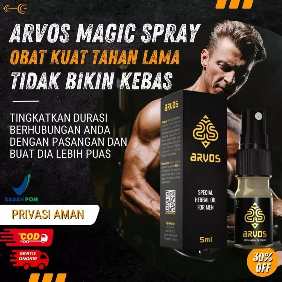 Obat Kuat Arvos Oil Pria Original 100 Obat Kuat Pria Tahan Lama 2 Jam ARVOS Spray Obat Kuat Oles Her