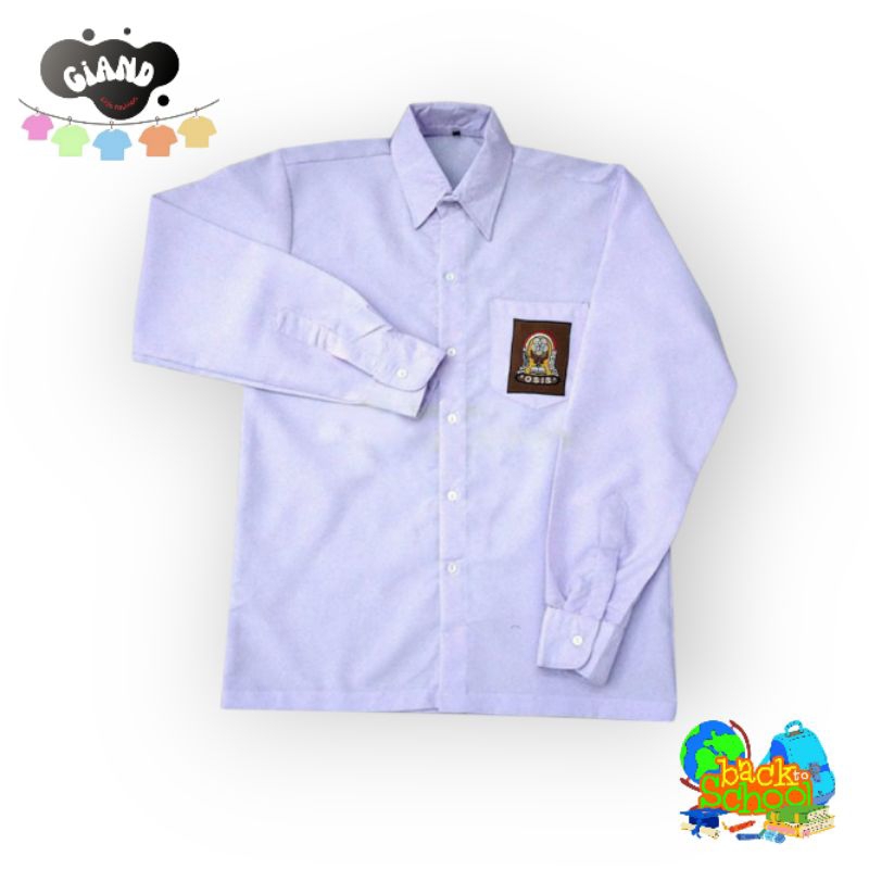 Seragam SMA atasan putih lengan panjang // Seragam sekolah // kemeja putih seragam sekolah SMA
