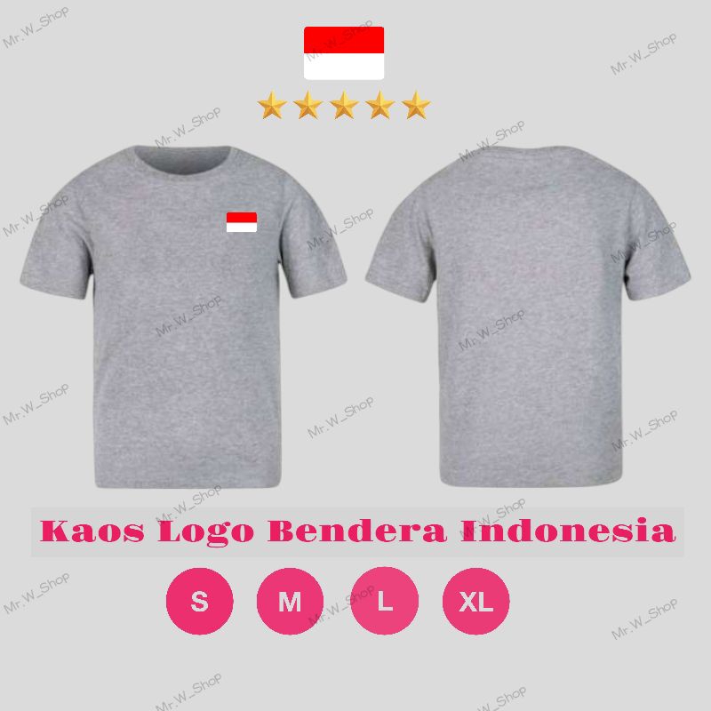 Kaos Logo Bendera Indonesia