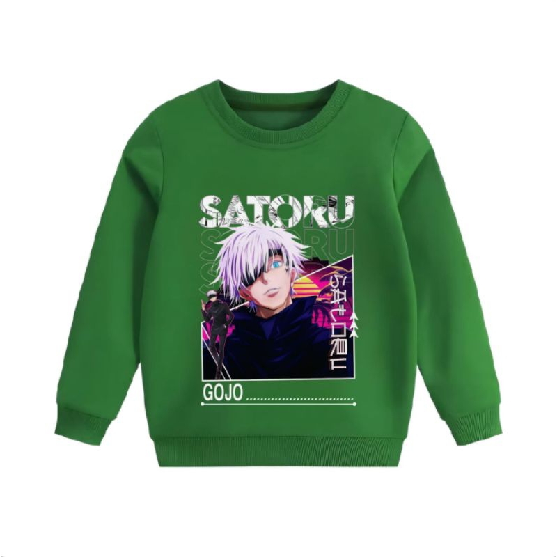 Jaket CN Anak Keren Sweater Anime Jujutsu kaisen Satoru Gojo Premium Crewnek