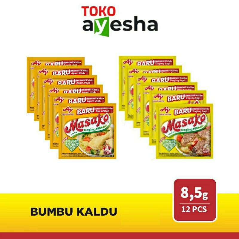 

Masako Bumbu Kaldu 8,5 gr - 1 Renceng isi 12 sct