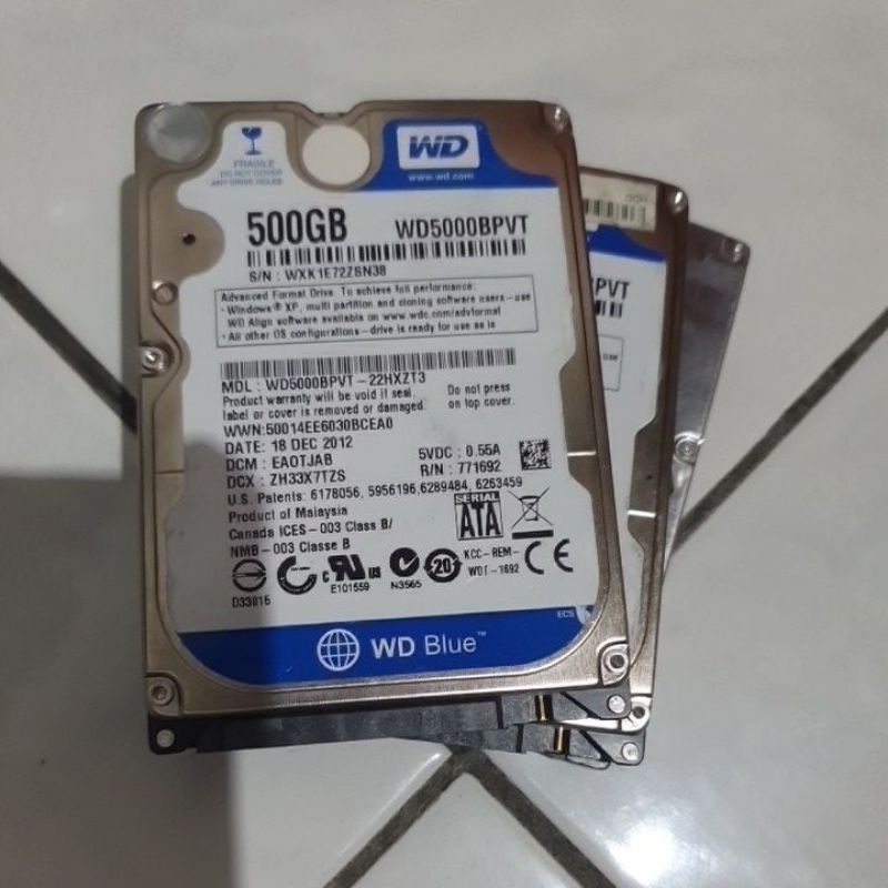 Harddisk 500GB laptop 2,5inch