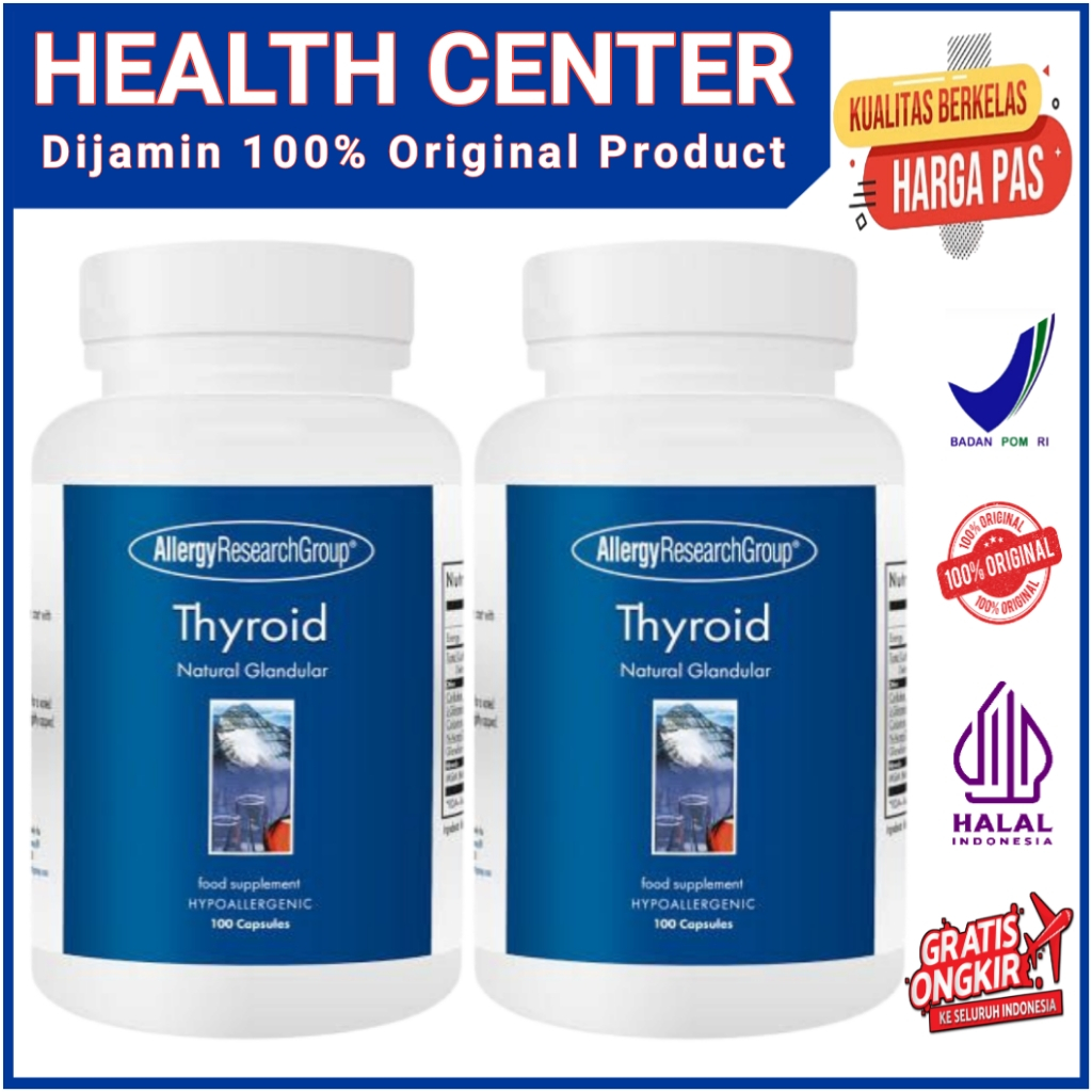 Thyroid Natural Glandular Obat Kelenjar Tiroid Tenggorokan Atasi Gejala Kanker Isi 100 Kapsul