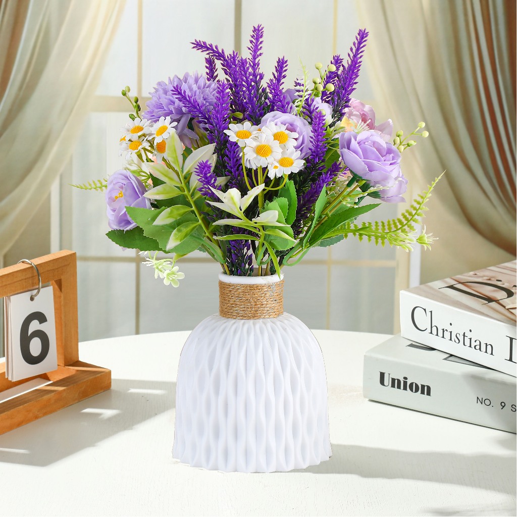 Set  Vas Bunga  Plastic Aesthetic  Bunga Hias Plastik Bunga Hias Plastik bunga hiasan ruang tamu