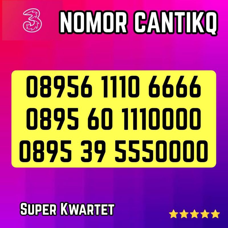 Nomor Cantik Tri Kwartet 7777 6666 5555 2222 0000