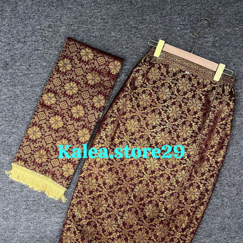 ROK SPAN SONGKET SET SELENDANG/ROK SONGKET SELENDANG/SELENDANG SONGKET