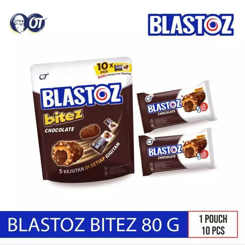 

Blastoz Bitez Chocolate Isi 10 pcs / BLASTOZ BITEZ 80G (POUCH)