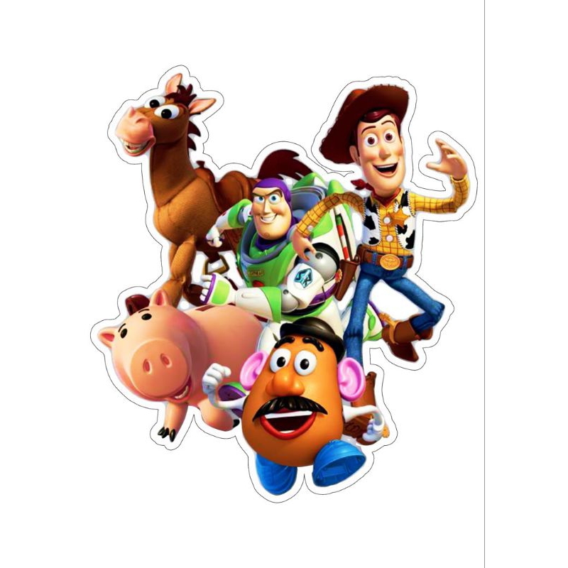 

stiker toy story dan bisa custom