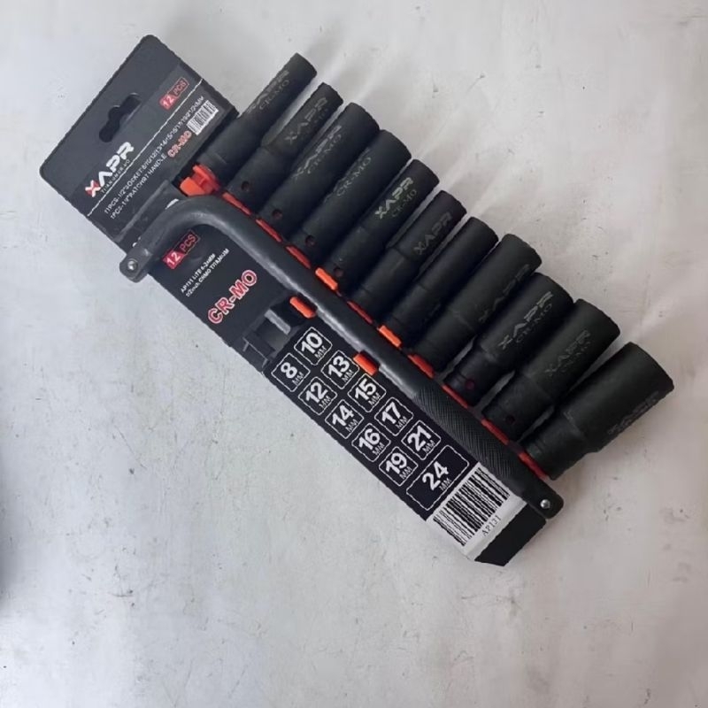 APR AP131 LITE KUNCI SOCK BAHAN BAJA TITANIUM 12PCS
