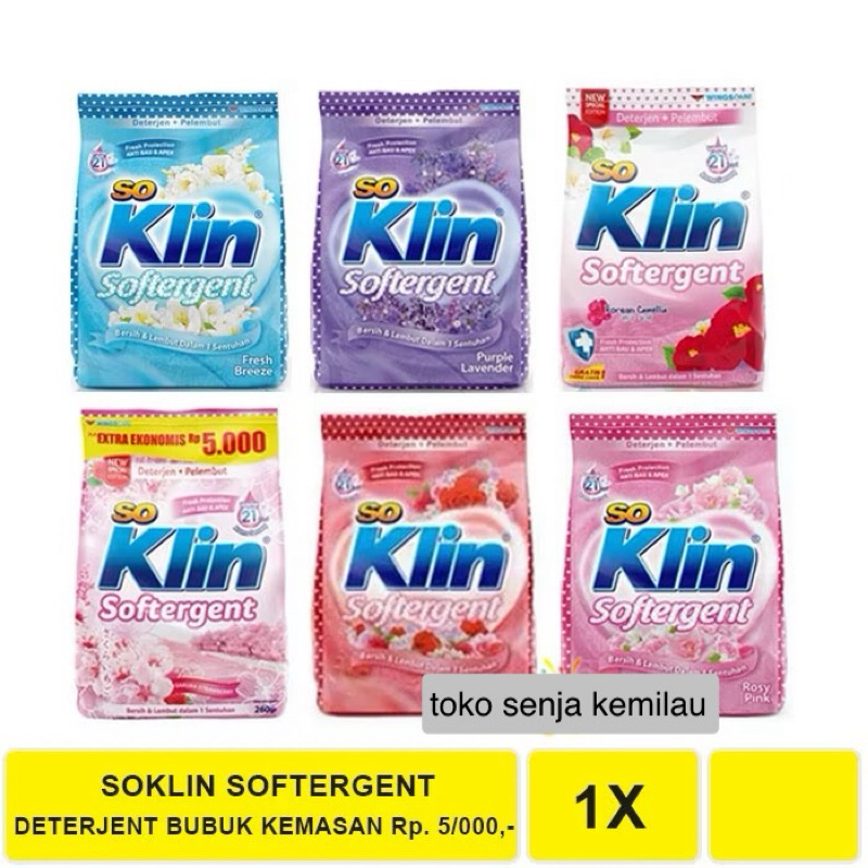 SOKLIN SOFTERGENT KEMASAN 5000 | Soklin Bubuk
