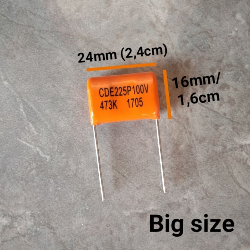 capasitor orange drop 473k big size kapasitor gitar orange drop sprague