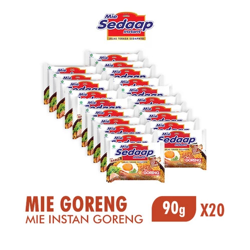 

Mie Sedaap Goreng 90 gr, isi 20 pcs