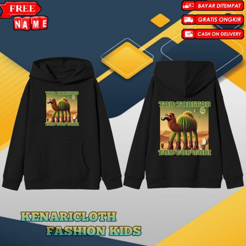(BISA COD) FASHION ANAK Jaket Hoodie Anak Usia 3-12 Motif Tob tob bitob Tob tob Tobi Jaket Oblong La