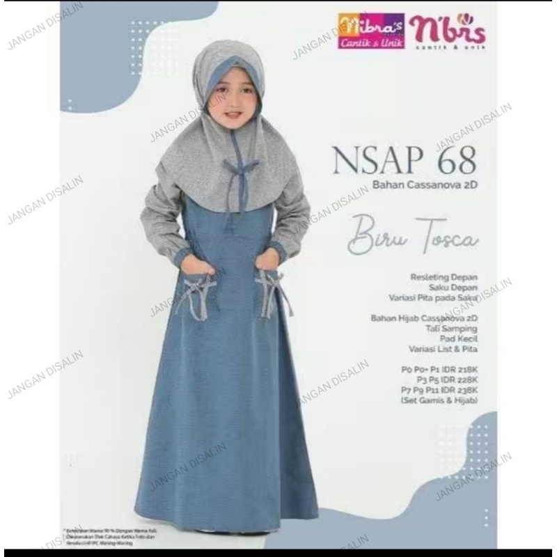 PRELOVED GAMIS Balita Ori Nibras Size P0+