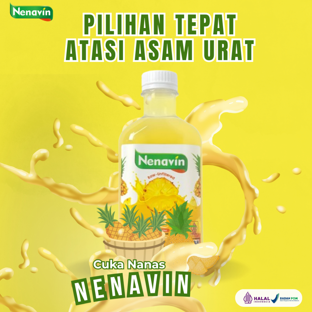 

NENAVIN - Cuka Nanas Organik With Mothers untuk Atasi Kolesterol Diabetes & Asam Urat - BPOM & Halal