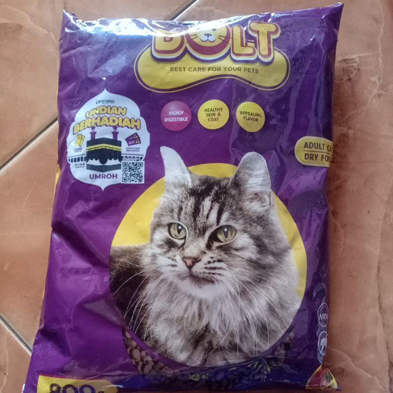 Bolt Pur makanan kucing /anabul (ikan) 800g