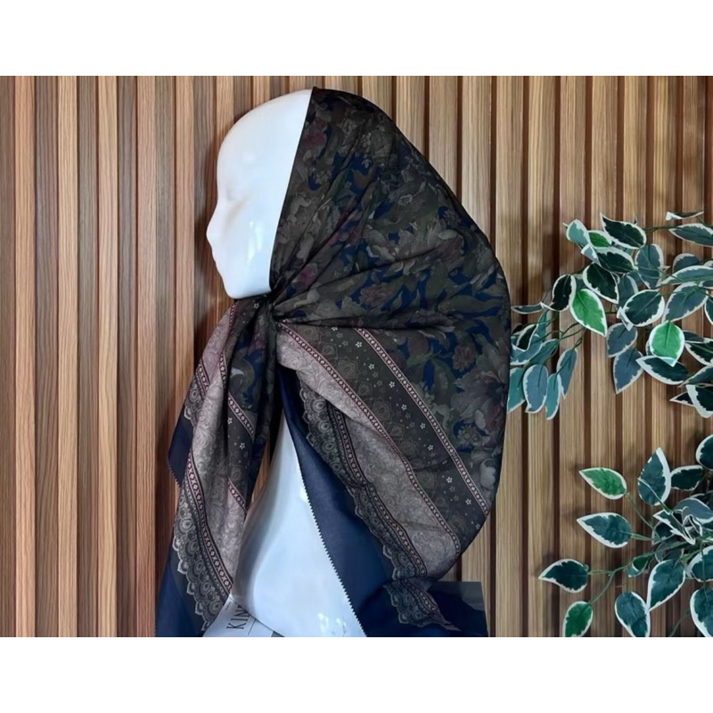 HijabNa - Hijab voal motif printing premium MalaySeriesNavy