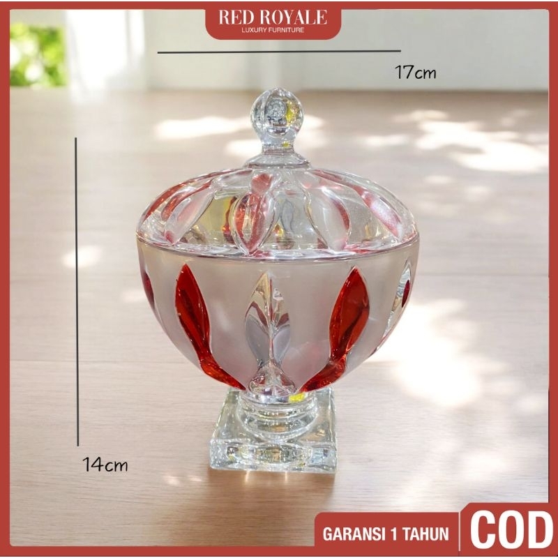 toples kue kaca kristal mewah elegant tempat penyimpanan makanan