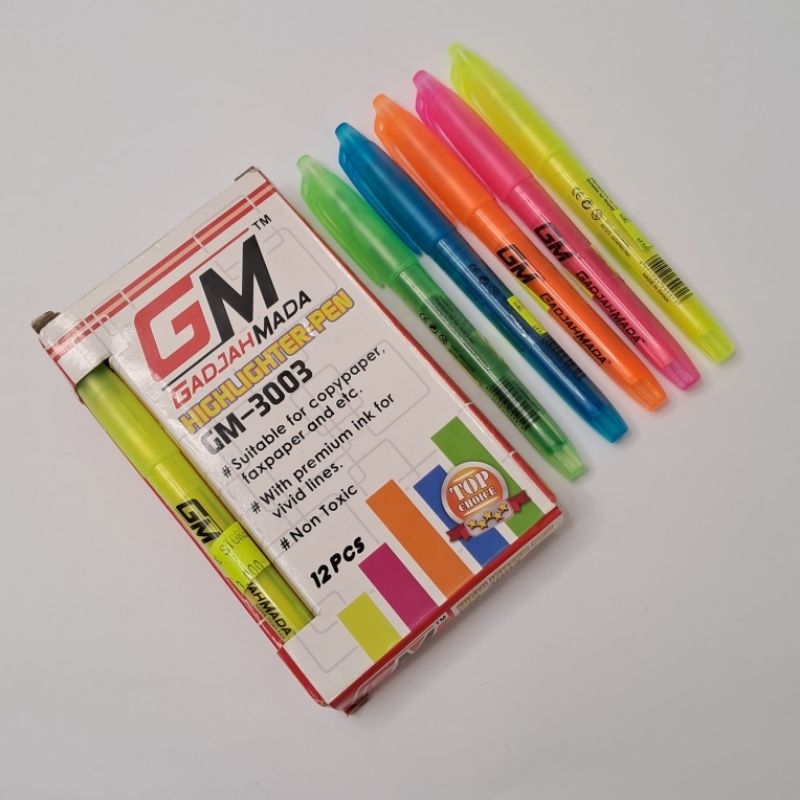 

stabilo highlighter pen gadjahmada gm-3003 (12pcs)