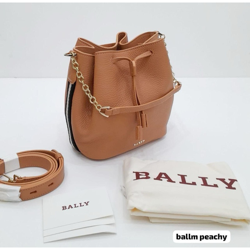 BALLY BALLM bucket drawstring leather bag