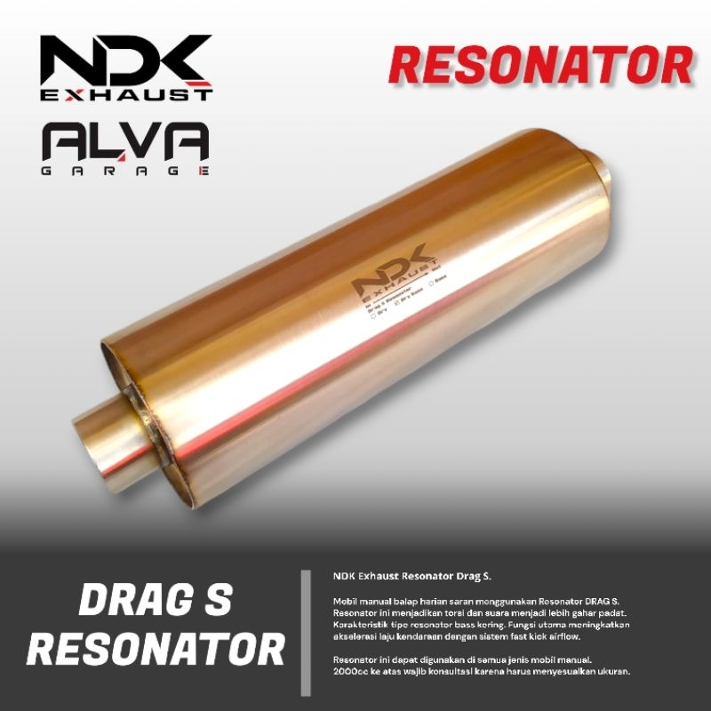 Resonator Drag S NDK Exhaust Resonator Racing NDK Exhaust Knalpot Mobil Racing NDK Exhaust Resonator