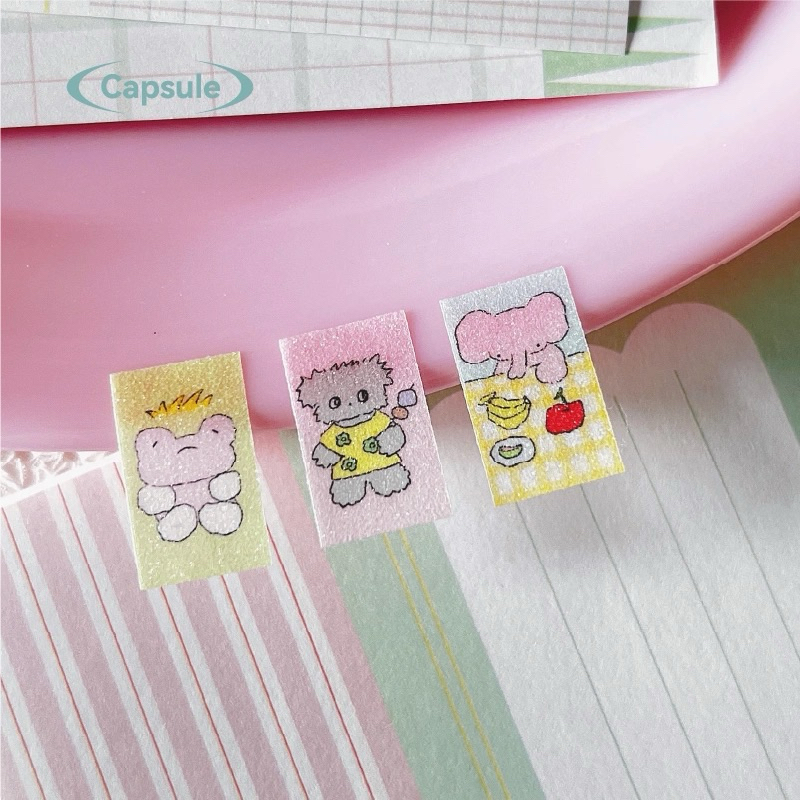 

[capsule] Lovely Park Purikura Label Glitter Sticker Roll || Cute Japanese Korean Style Animal Deco Stiker Journaling Scrapbook Washi Tape Buzzz Object