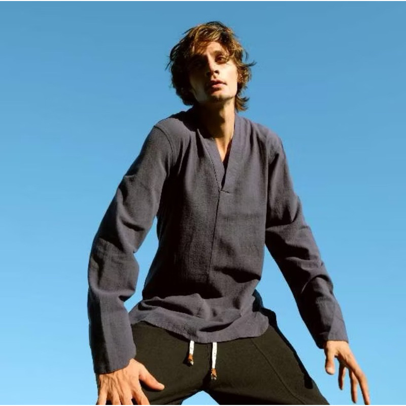 (BARU) Preloved 3second kimono shirt pria Blue size M