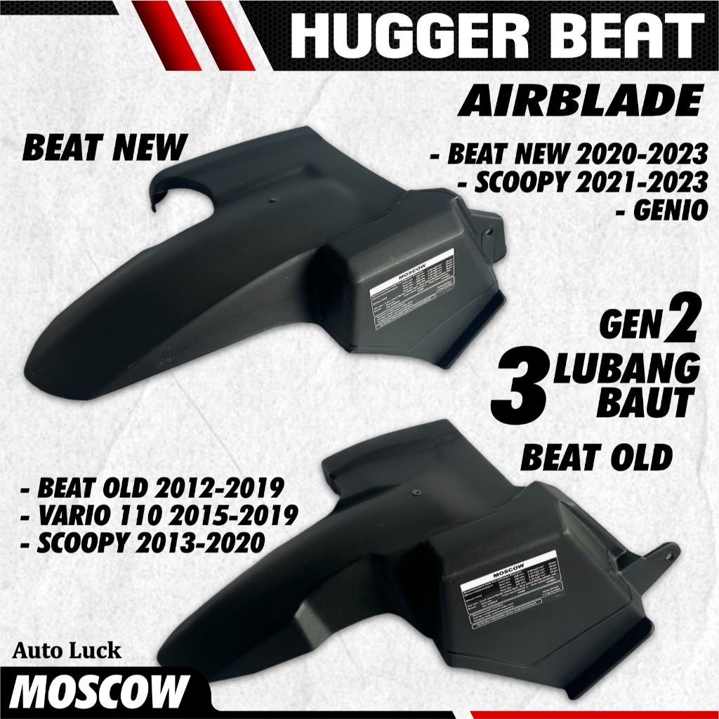 HUGGER SPAKBOR KOLONG GEN 2 HUGGER BEAT DELUXE / STREET SPAKBOR KOLONG BEAT NEW 2020 - 2023 HUGGER S