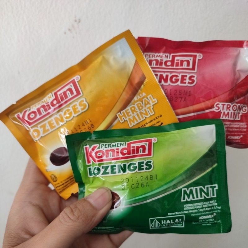 

Konidin Lozenges Sachet permen pelega tenggorokan
