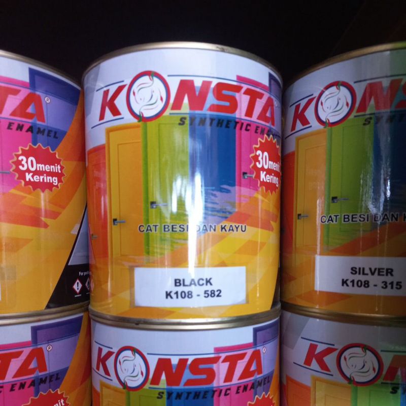 

cat sintetik / cat minyak konsta warna black gloss