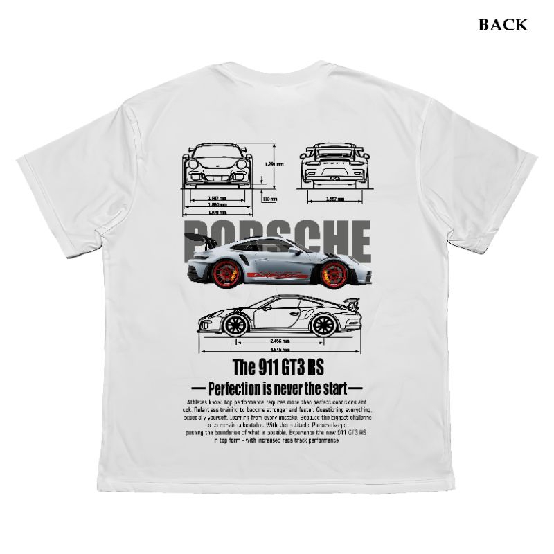 T-shirt Oversize Porsche 911GT3RS Cotton Combed 20's