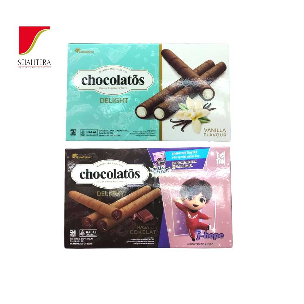 

Chocolatos Rasa (Chocolate, Vanila Delight) 90g BOX