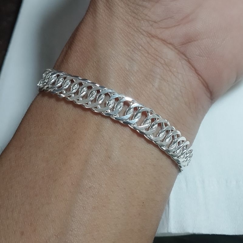 Gelang tangan perak dewasa model rantai perak asli murni