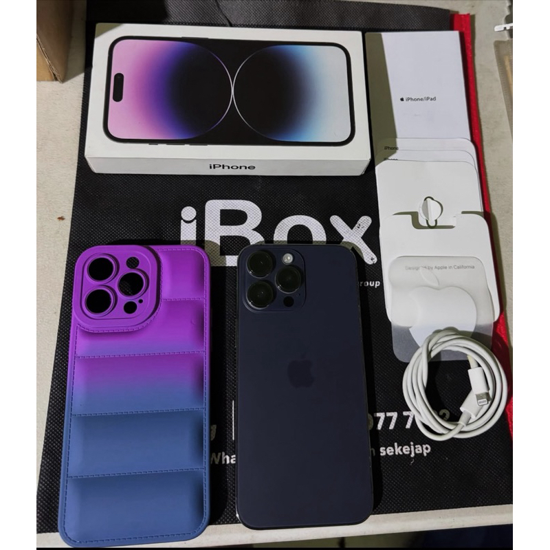 14 Pro Max 128 iBox Fullset BH 100%